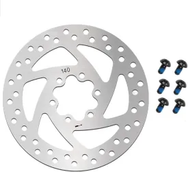140mm Electric Scooter Brake Rotor in Stainless Steel, Compatible with Ninebot, KUGOO, Speedway 4, Zero 10