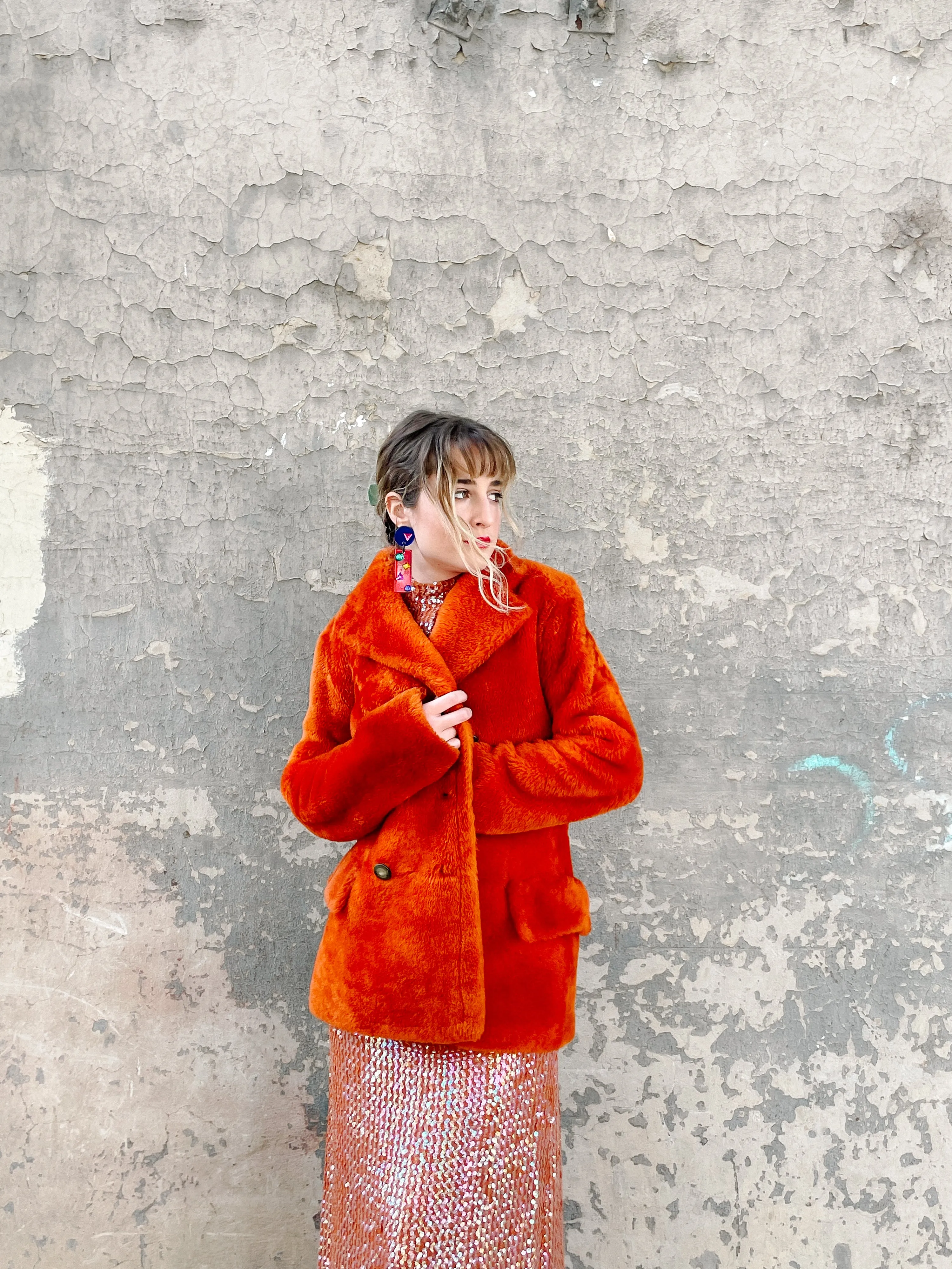 1995 Gucci Burnt Orange Shearling Coat