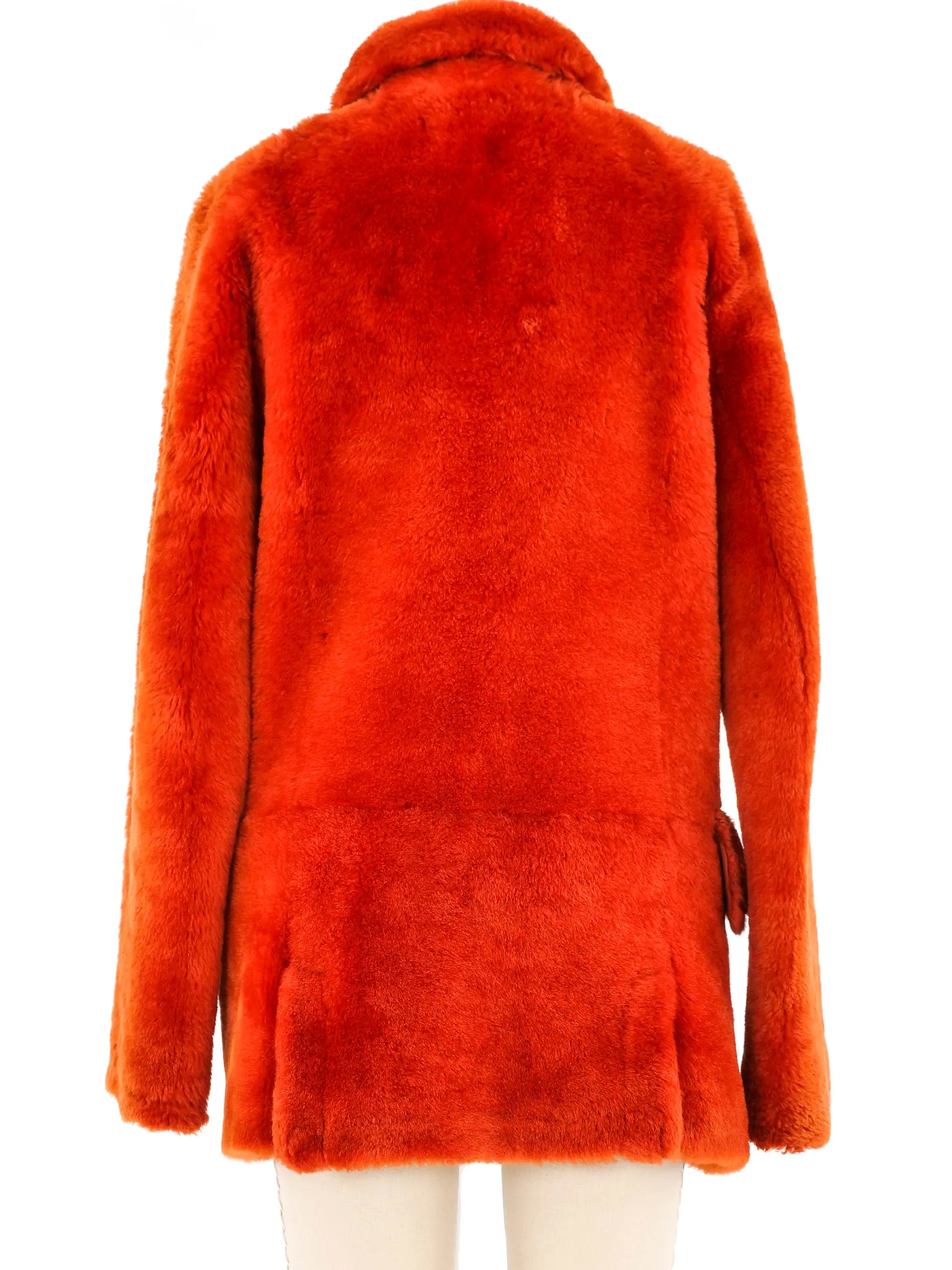 1995 Gucci Burnt Orange Shearling Coat