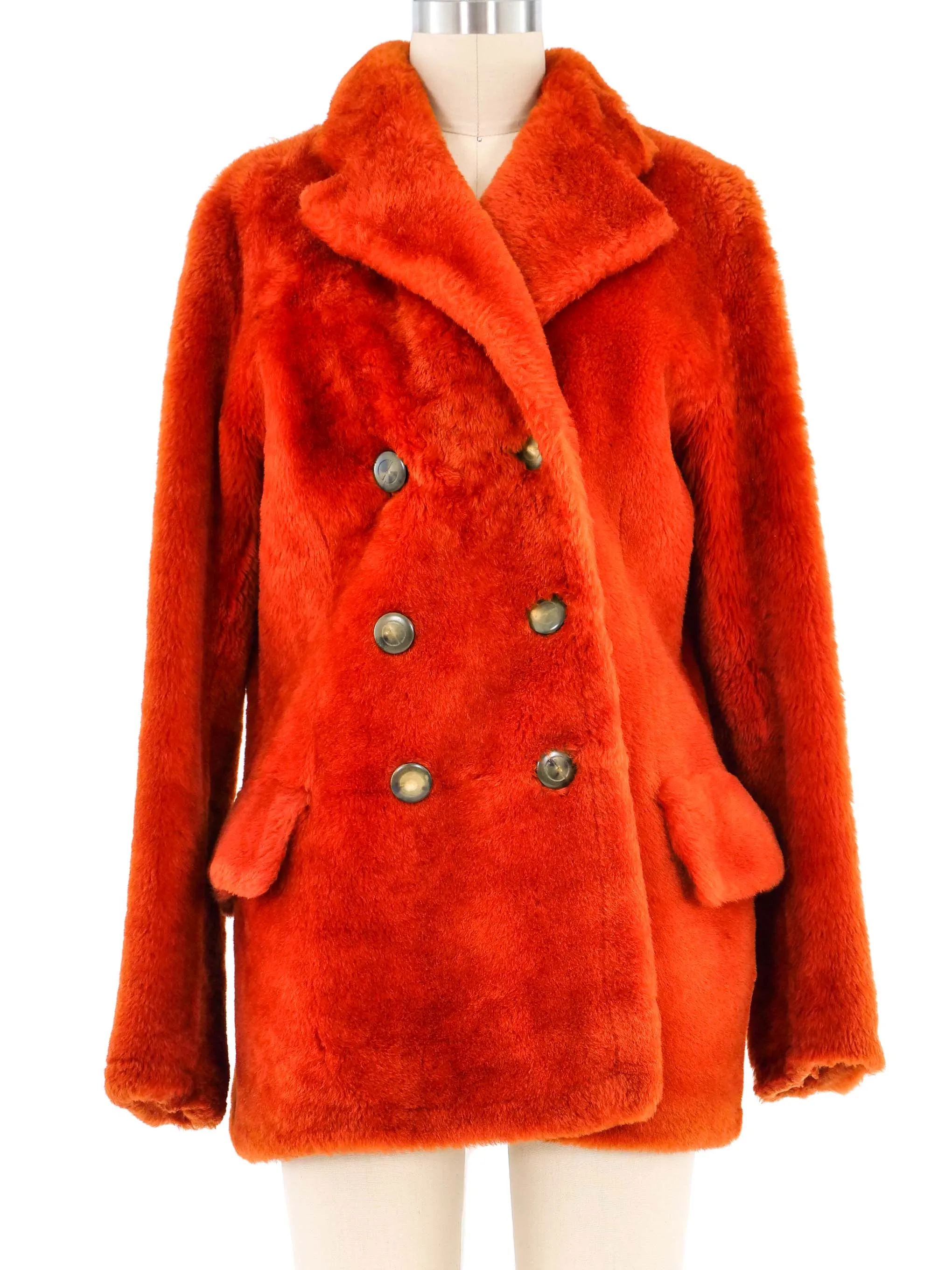 1995 Gucci Burnt Orange Shearling Coat