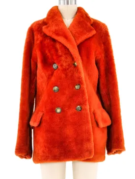 1995 Gucci Burnt Orange Shearling Coat