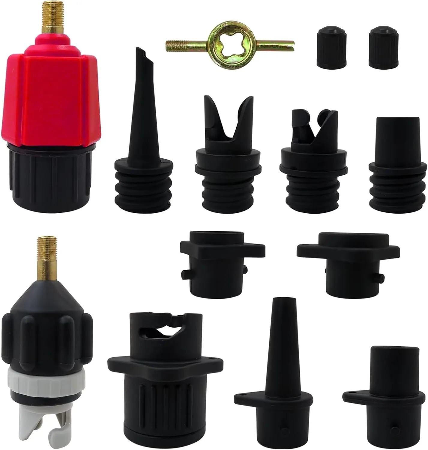 2025 NEW Inflatable SUP Pump Adaptor, Paddle Board SUP Valve Adapter with 9 Standard Conventional Air Pump Adapter for Inflatables, Paddle Board Pump Attachment Inflatable Boat Air Valve Adapter