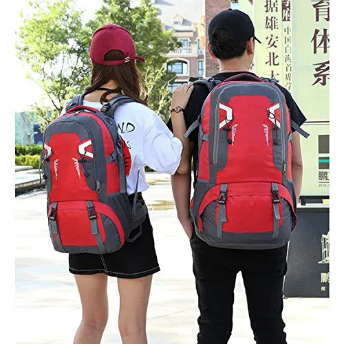 40L 60L Waterproof Outdoor Travel Backpack Camping Trekking Bag For Man Woman Climbing Hiking Rucksack Fishing Cycling Backpack,60L Pink