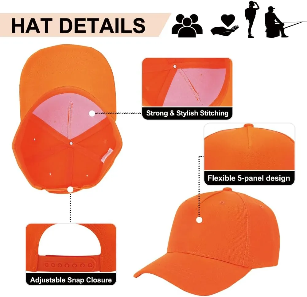 5-Panel Baseball Cap for Workouts, Hiking, Outdoor Sports, Customizable DIY Design, All-Season Comfort Fit, Adjustable