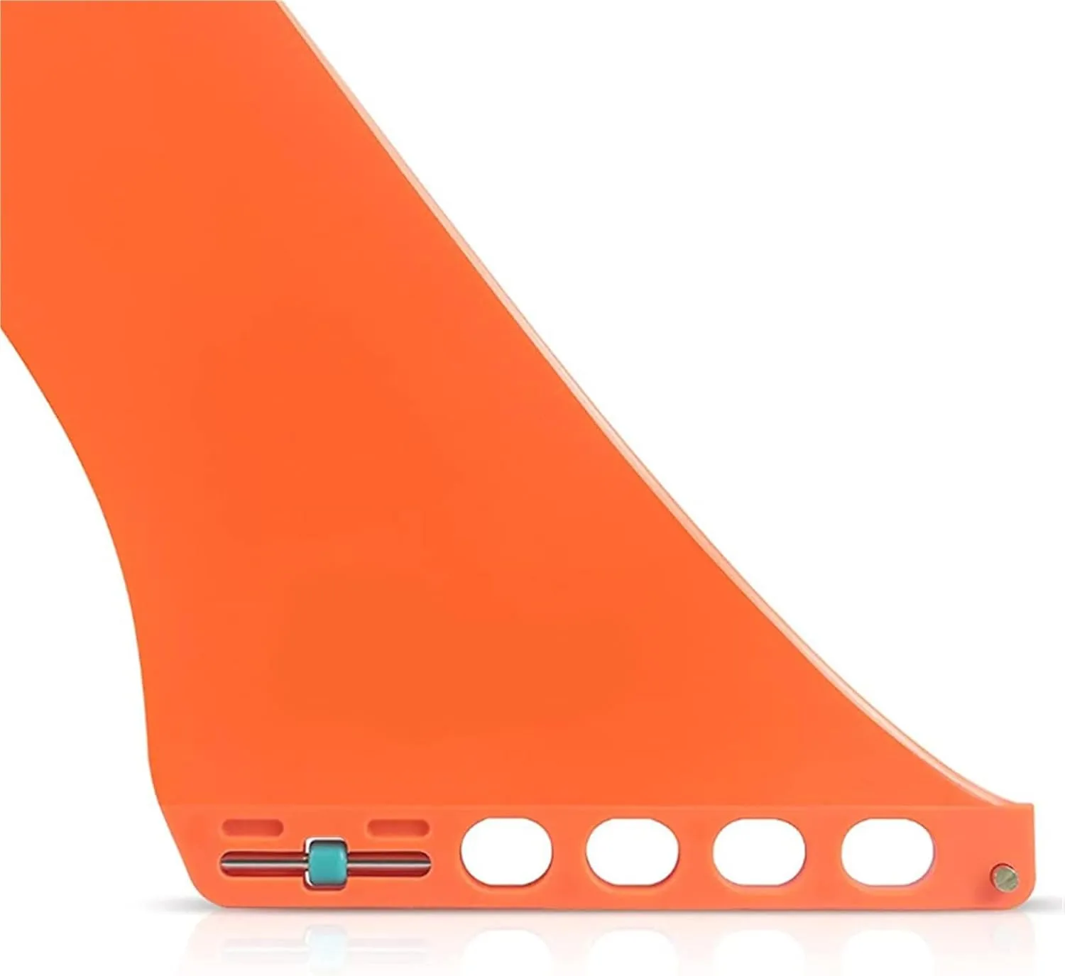 9/9.5inch Surfboard Fins Black/Orange Round for Surfboards &SUP Paddle Boards Easy Installation