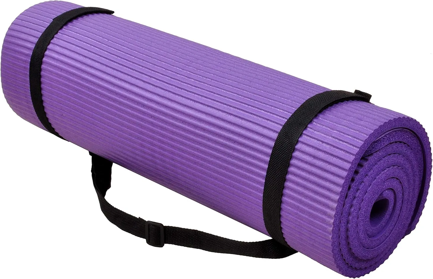All Purpose 1/2-Inch Extra Thick High Density Anti-Tear Exercise Yoga Mat and Knee Pad with Carrying Strap, Multiple Colors
