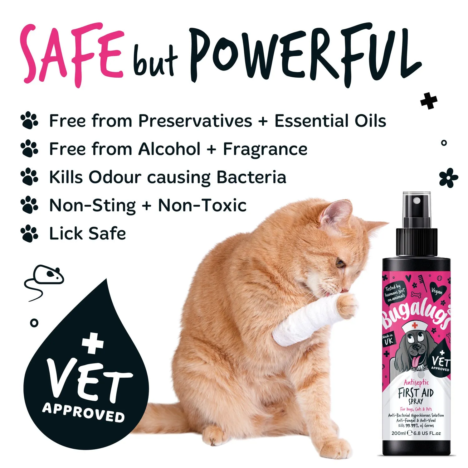 Antiseptic First Aid Spray for Dogs, Cats & Pets