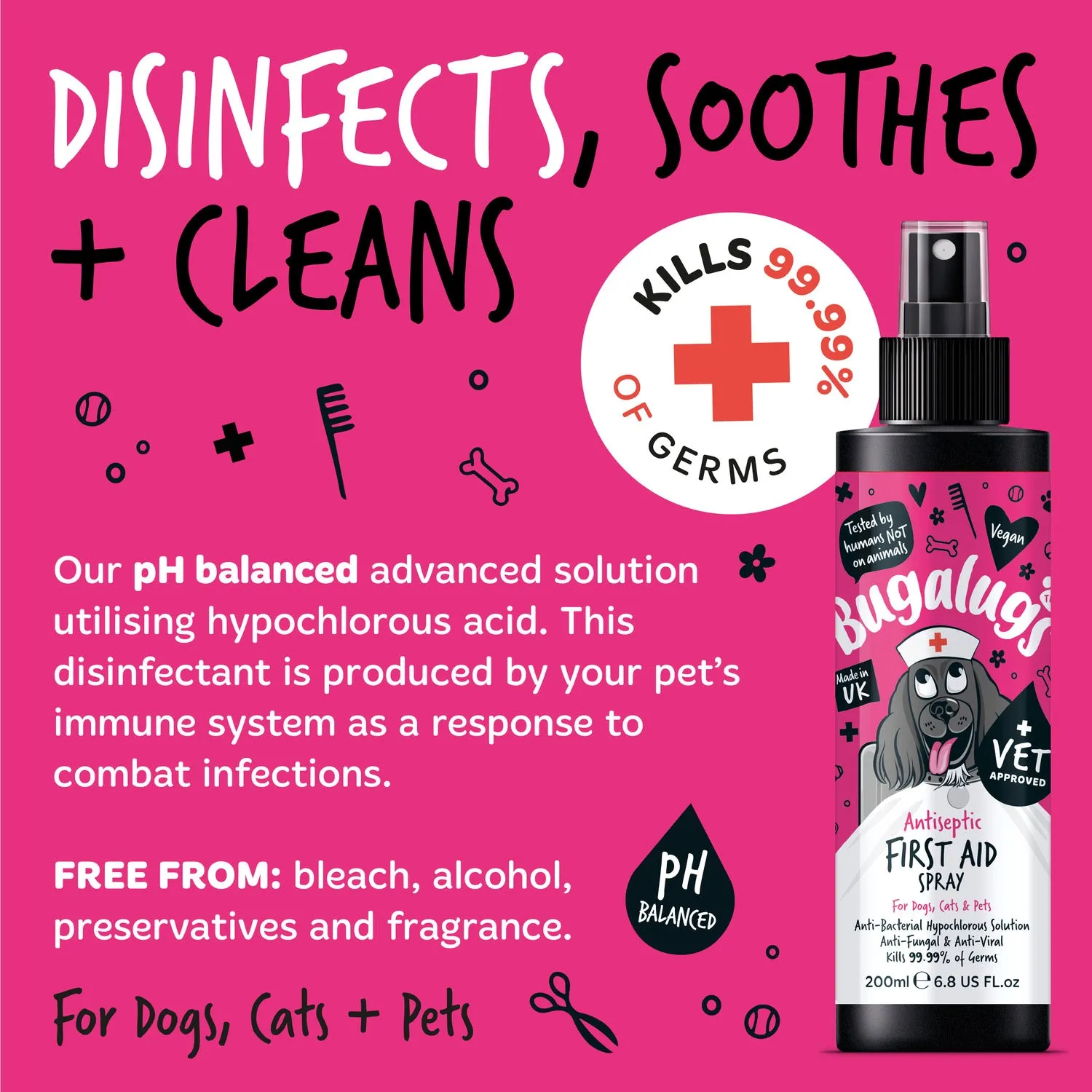 Antiseptic First Aid Spray for Dogs, Cats & Pets