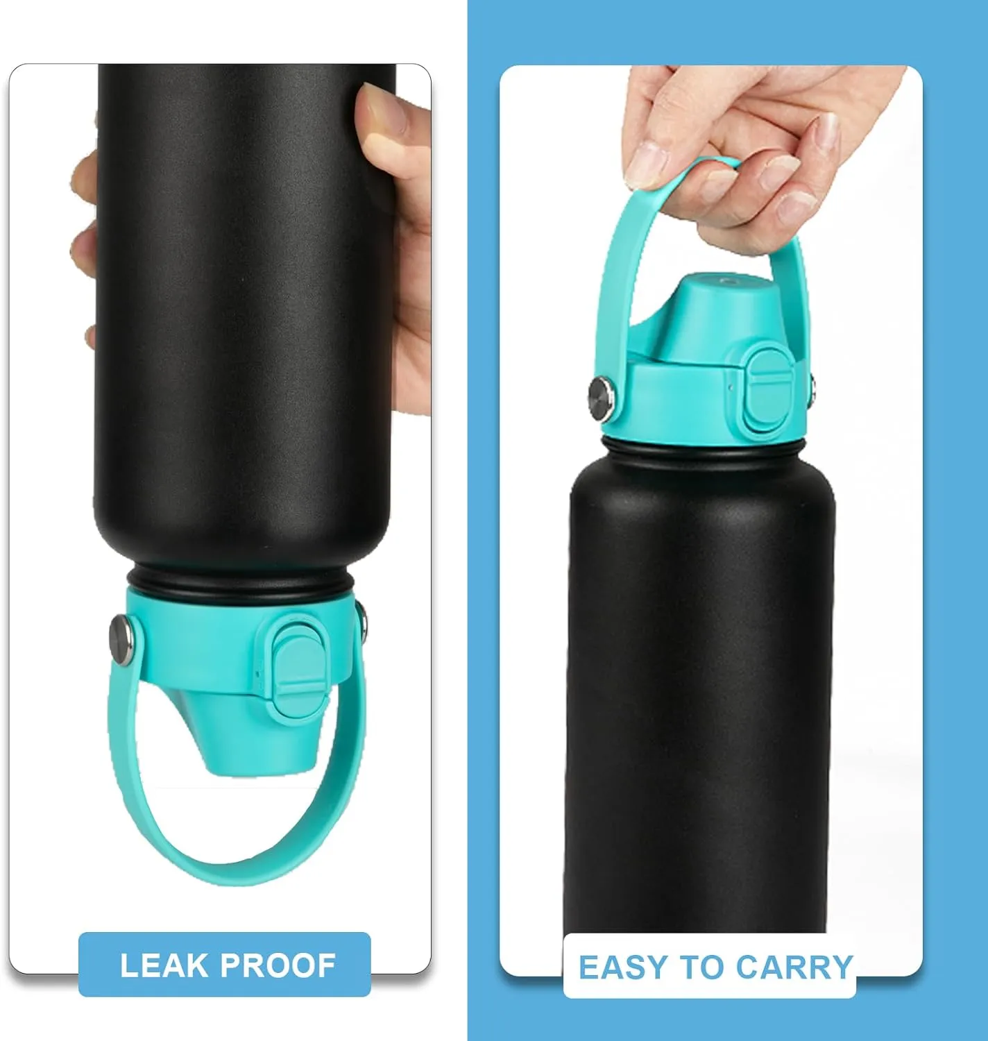 Auto Flip Lid for Hydro Flask Wide Mouth, Great Spout Lid for Simple Modern, Fits for Iron Flask and Other Brands, Replacement Lid with Button Lock