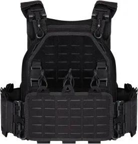 BOMTURN Tactical Vest for Men Quick Release Laser-Cutting Modular Vest for Outdoor