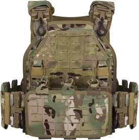 BOMTURN Tactical Vest for Men Quick Release Laser-Cutting Modular Vest for Outdoor