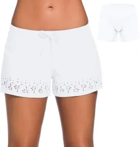 ChinFun Women's Board Shorts Swimswear Bottoms Tankini Swim Bathing Briefs Swimsuit Boardshorts Beach Trunks with Liner