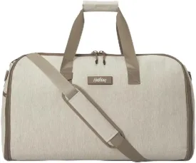 Convertible Garment Duffel Bag 45L  2-in-1 Carry-On Suit Travel Bag with Wrinkle-Free Hanging Compartment, Shoe Pockets & Trolley Sleeve  Weekender for Business Trips, Weddings & Getaways  Stone