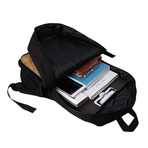 CRYHAT Bass Fish School Book Bag Middle School Backpack with Water Bottle Pockets