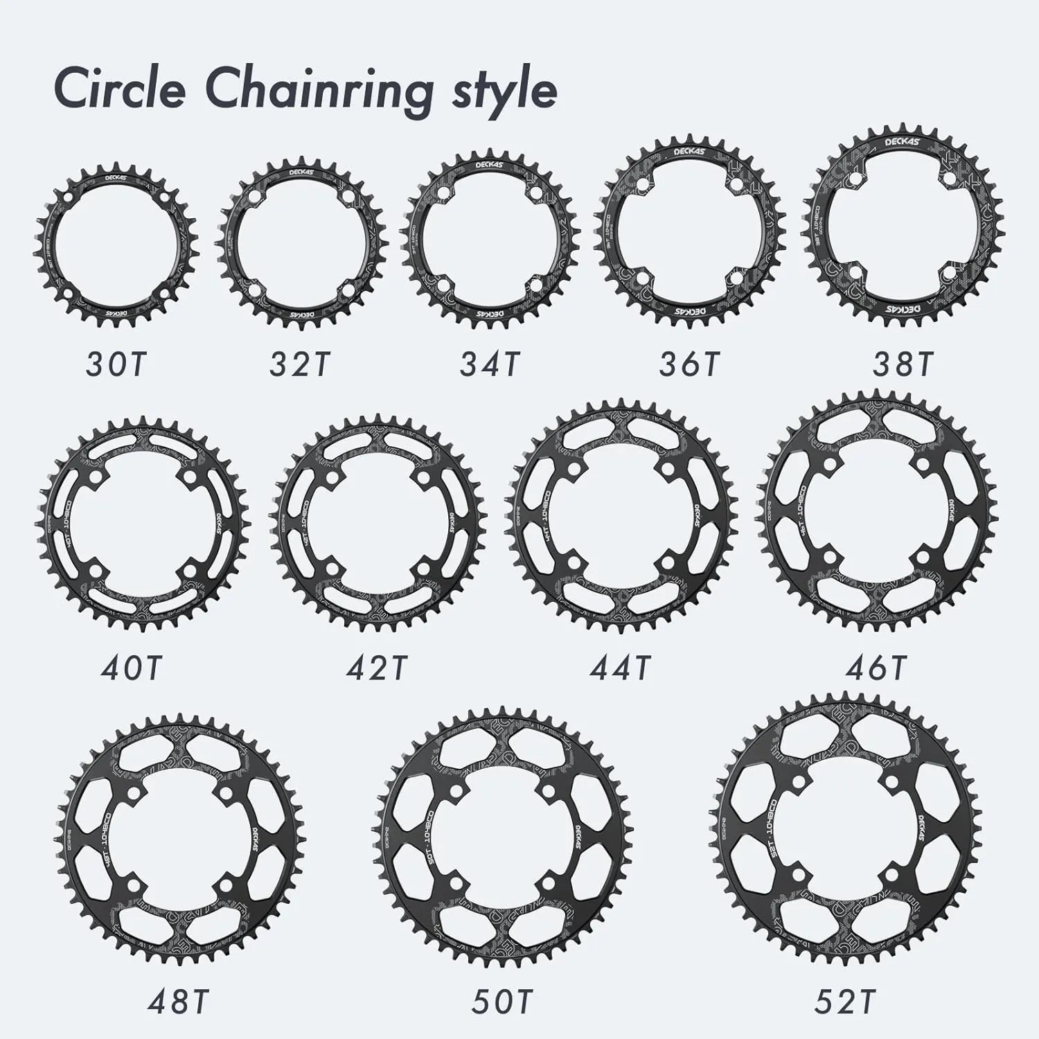 DJC Bike Chainring 104mm BCD Round/Oval MTB 104BCD 30T to 52T 7/8/9/10/11/12 Speed Narrow Wide Tooth Aluminum 7075 Super Lightweight 30T 32T 34T 36T 38T 40 42 DH XC Trail Fat Bike Ebike