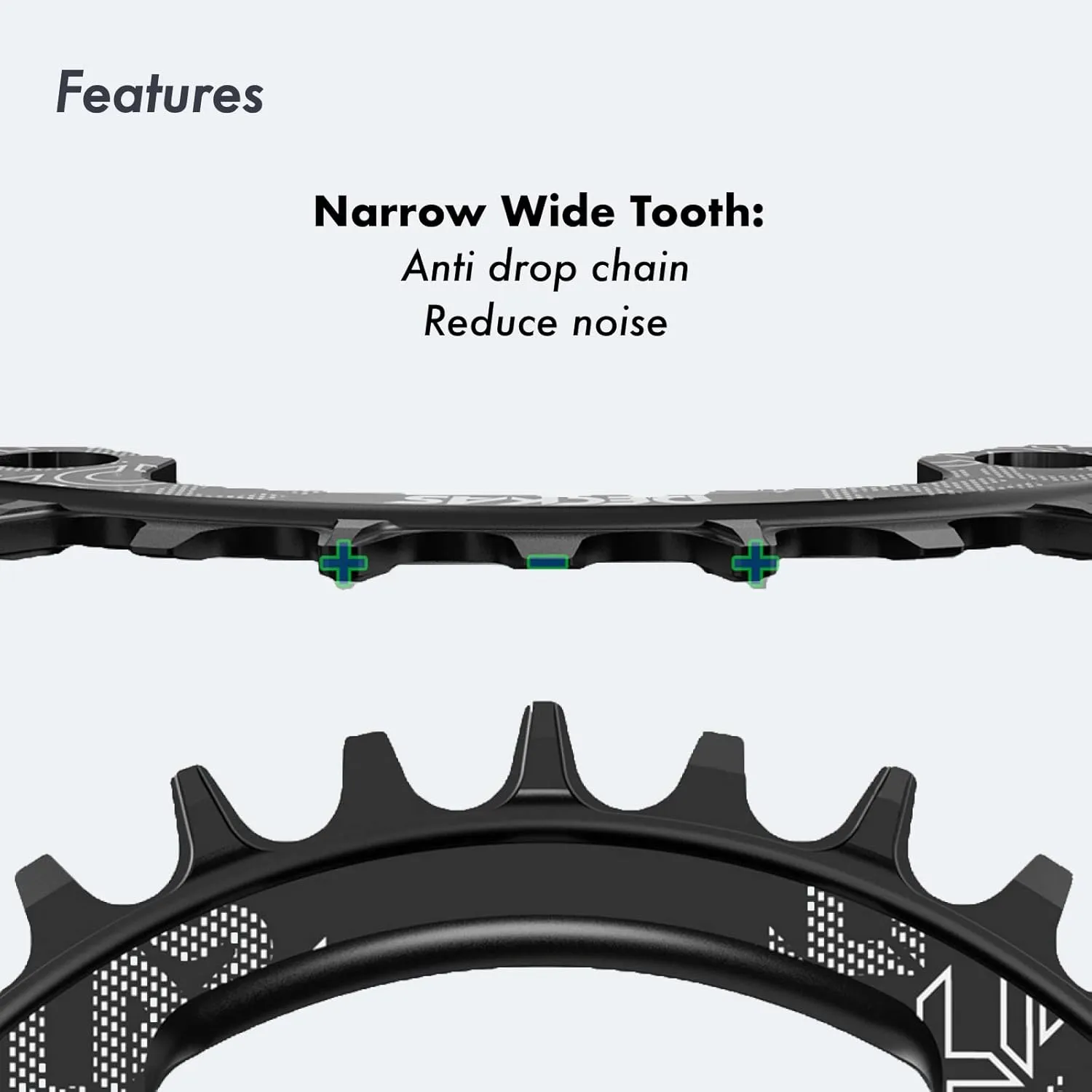 DJC Bike Chainring 104mm BCD Round/Oval MTB 104BCD 30T to 52T 7/8/9/10/11/12 Speed Narrow Wide Tooth Aluminum 7075 Super Lightweight 30T 32T 34T 36T 38T 40 42 DH XC Trail Fat Bike Ebike