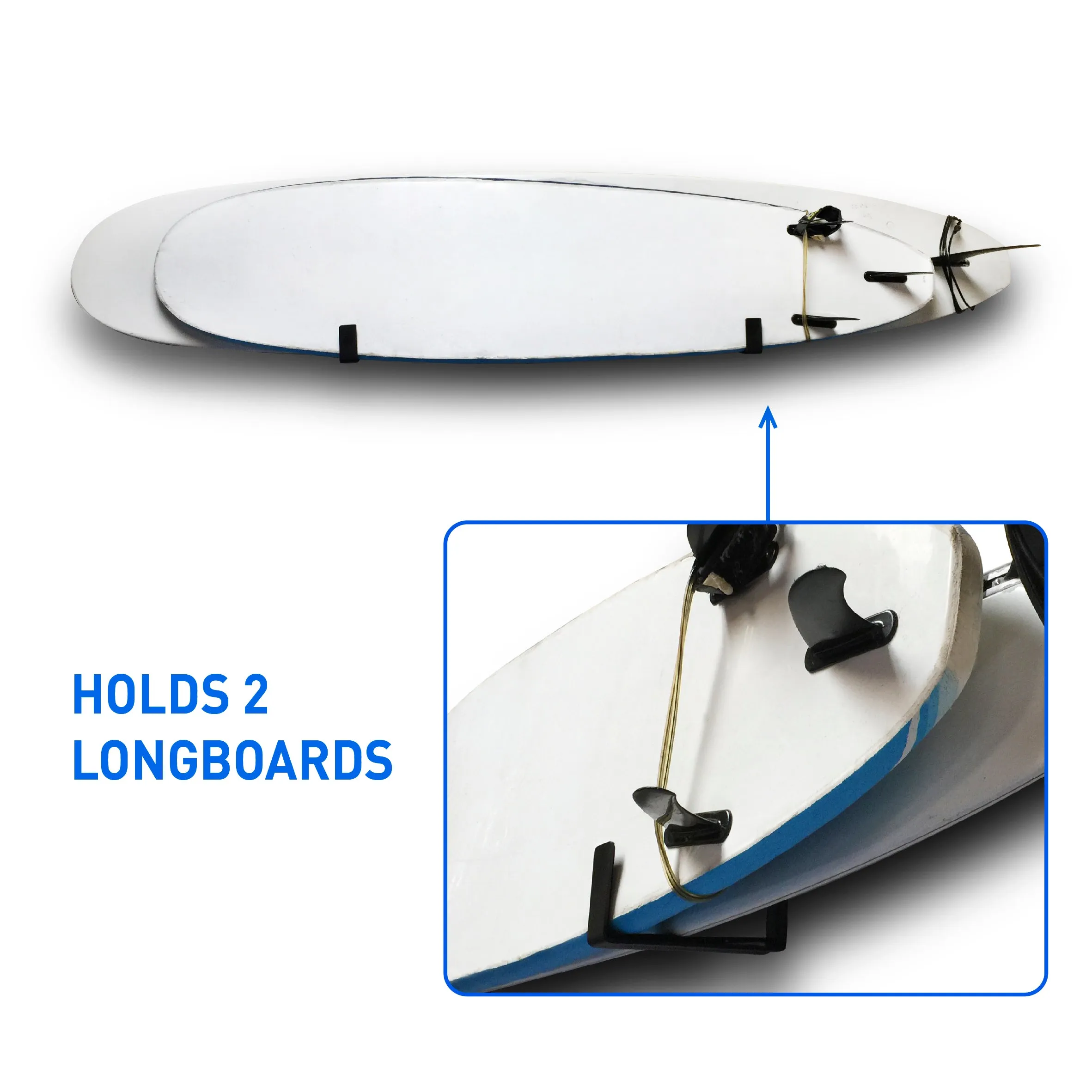 EasyGo SUP Wall Rack – Longboard Storage – Surfboard Display Rack – Surf Board Rack