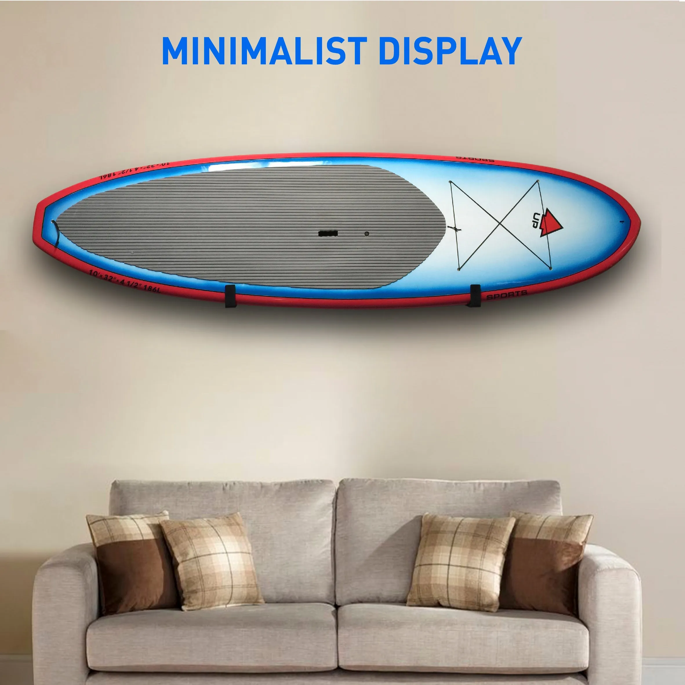 EasyGo SUP Wall Rack – Longboard Storage – Surfboard Display Rack – Surf Board Rack