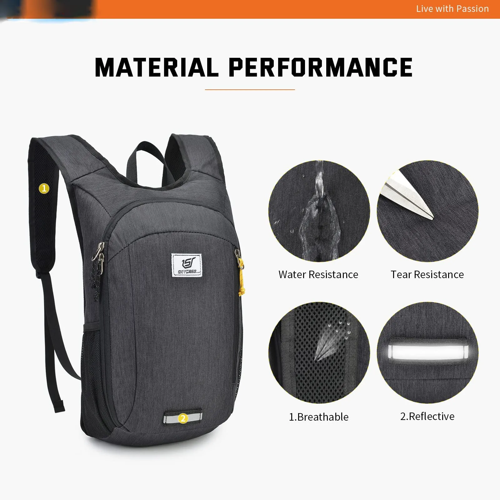Foldable backpack Ultralight daypack Waterproof daypack Travel backpack Hiking backpack for hiking trips City trips