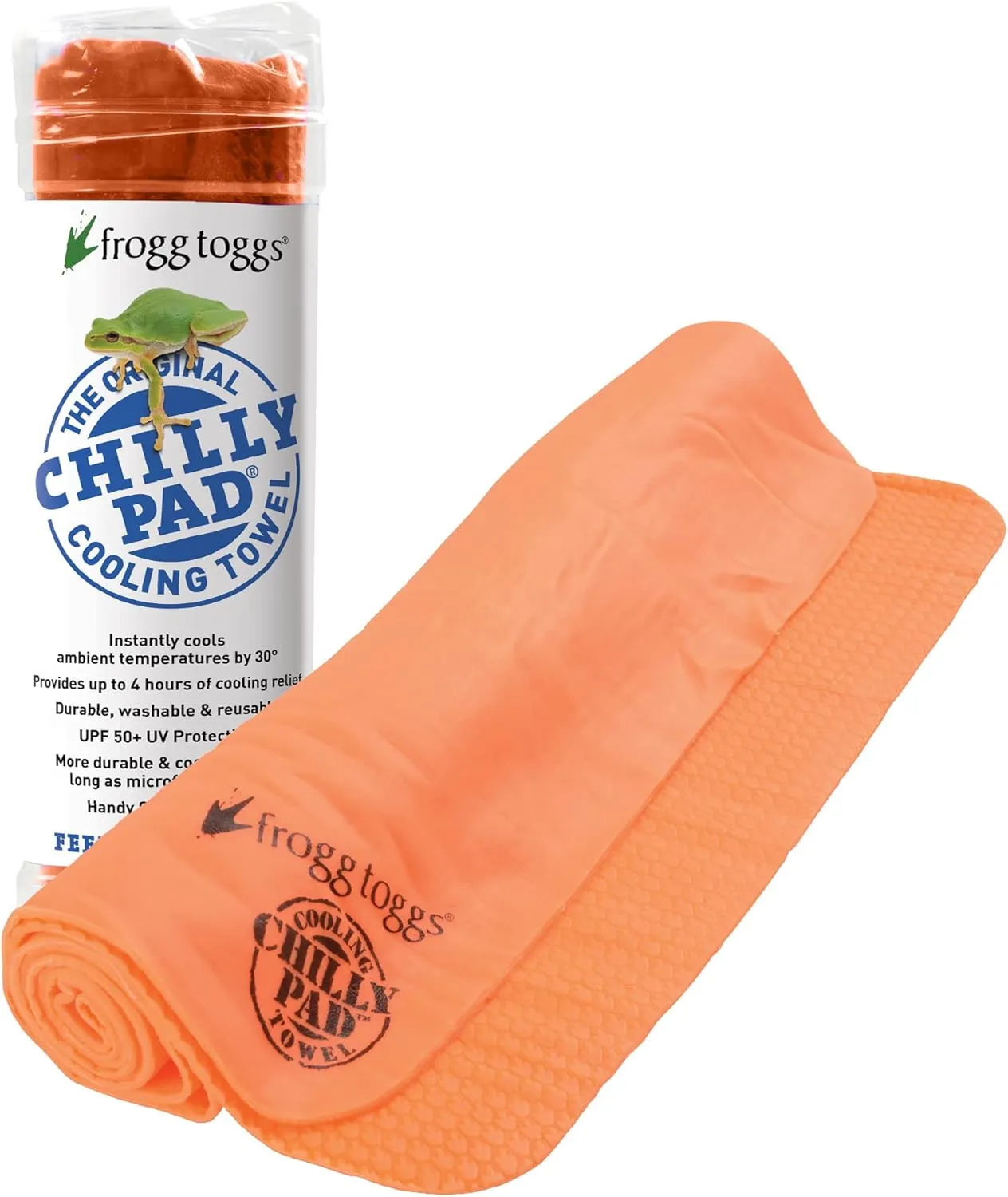 FROGG TOGGS Chilly Pad, Instant Cooling Towel, Long Lasting, Reusable, Sports and Outdoors Neck Towel 33x13