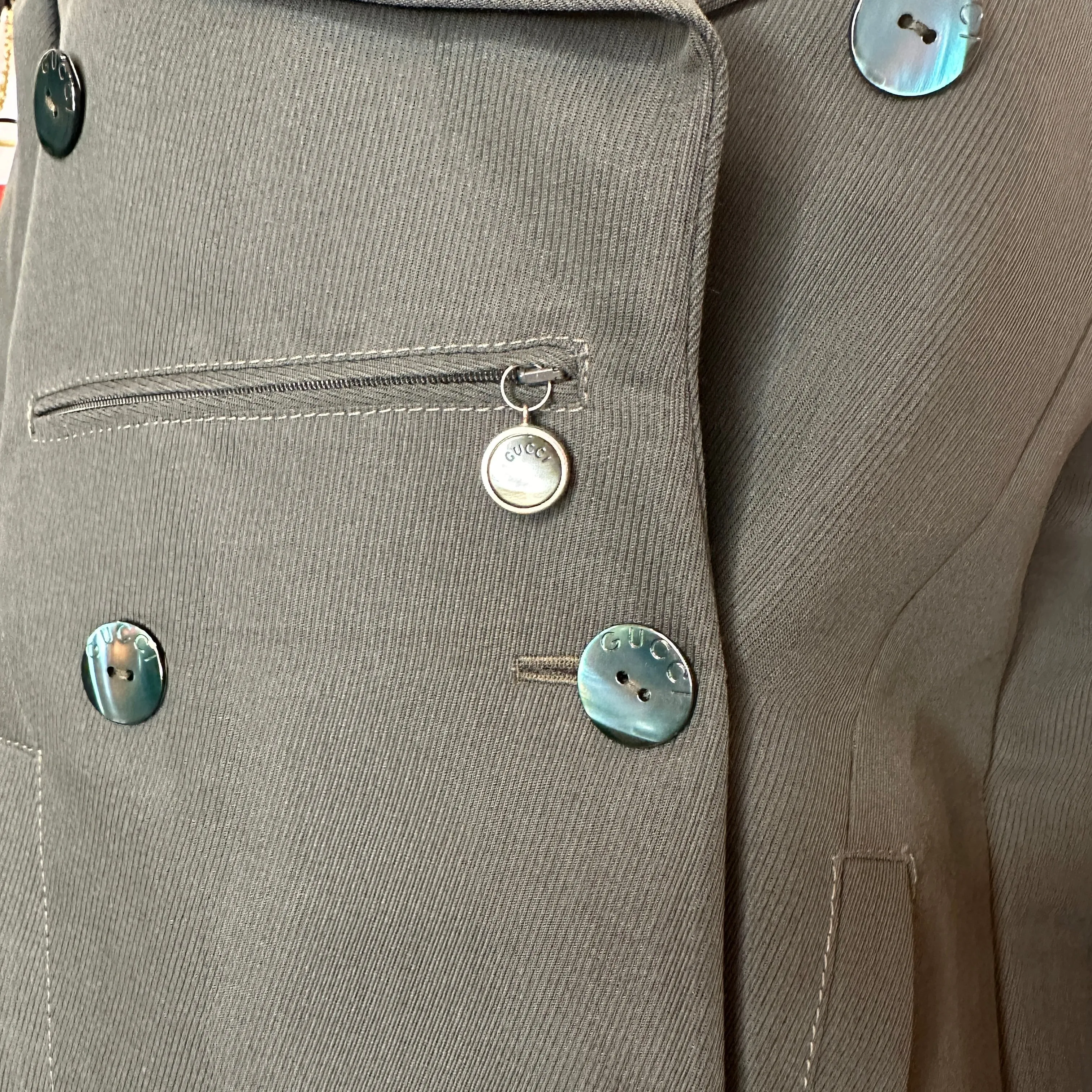 Green Blazer with Zip Pocket - M