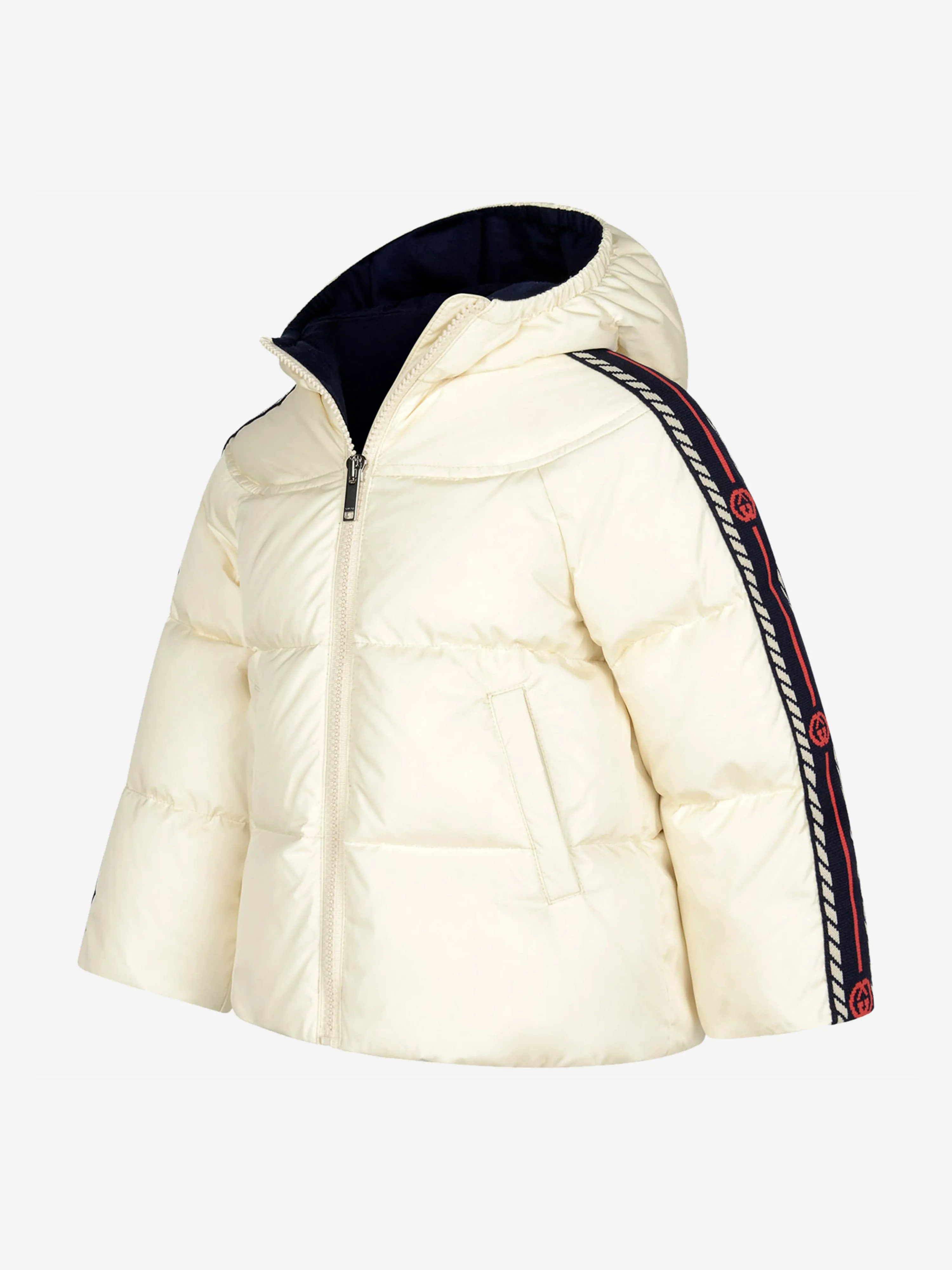 Gucci Baby Girls Fuchsia Trim Padded Jacket