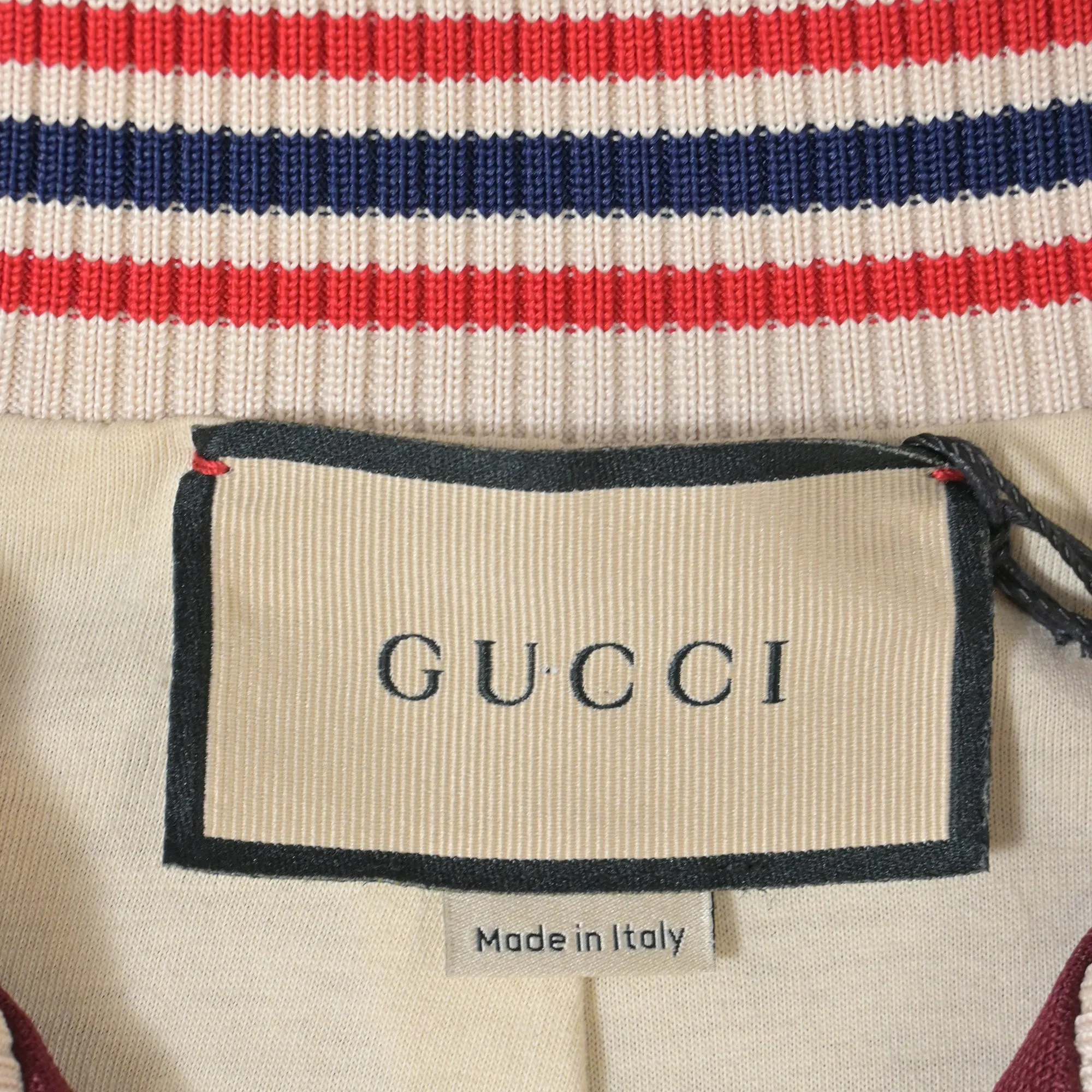 Gucci Interlocking G Print Track Jacket in Burgundy Polyester