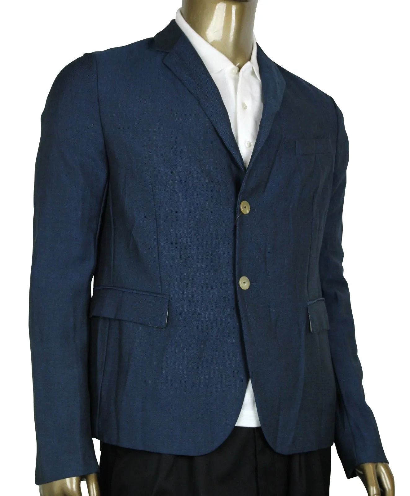 Gucci Men's Formal blue Saphire Wool / Mohair 2 Buttons Jacket