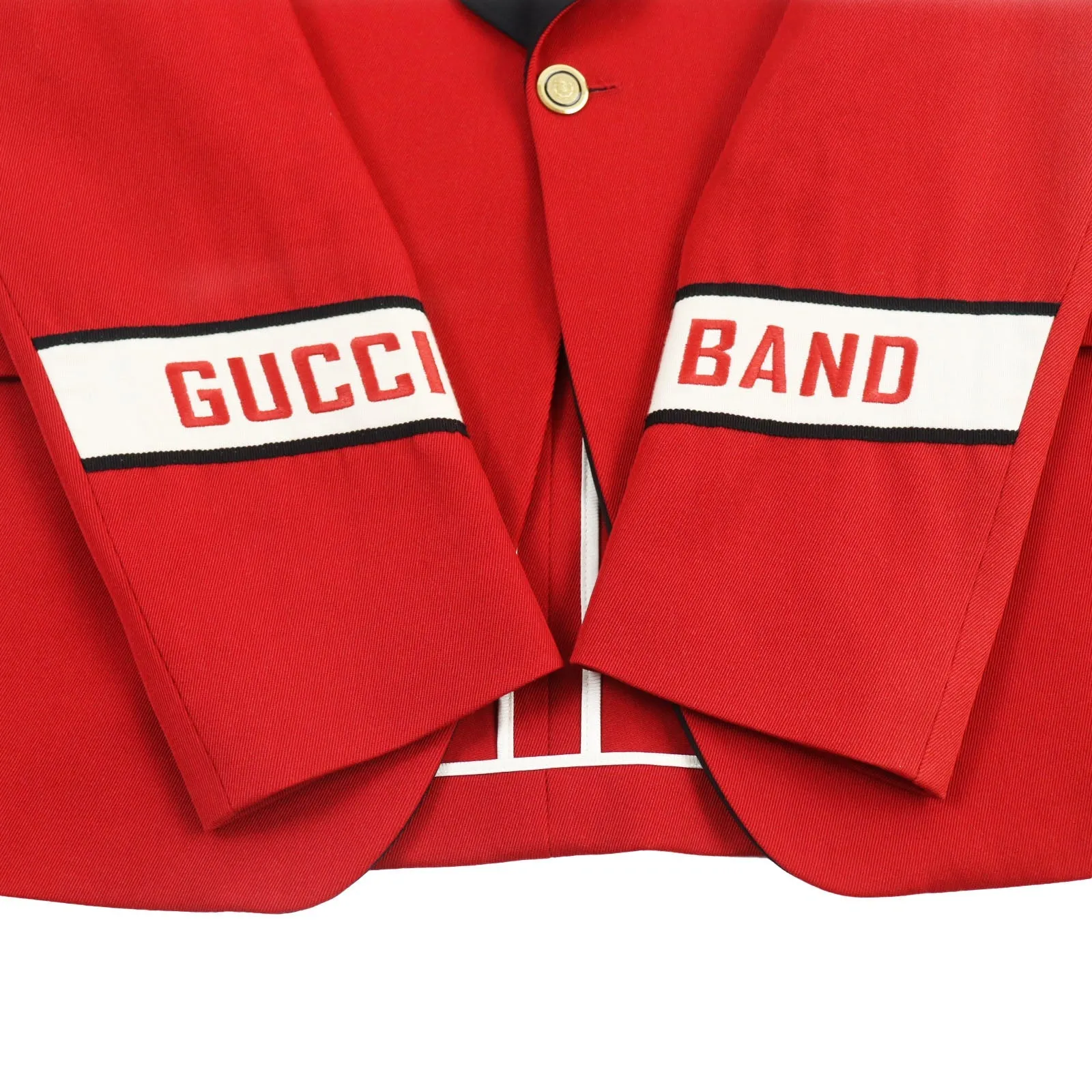 GUCCI tailored jacket 568655 wool Red GUCCI Band shawl lapel single jacket 44