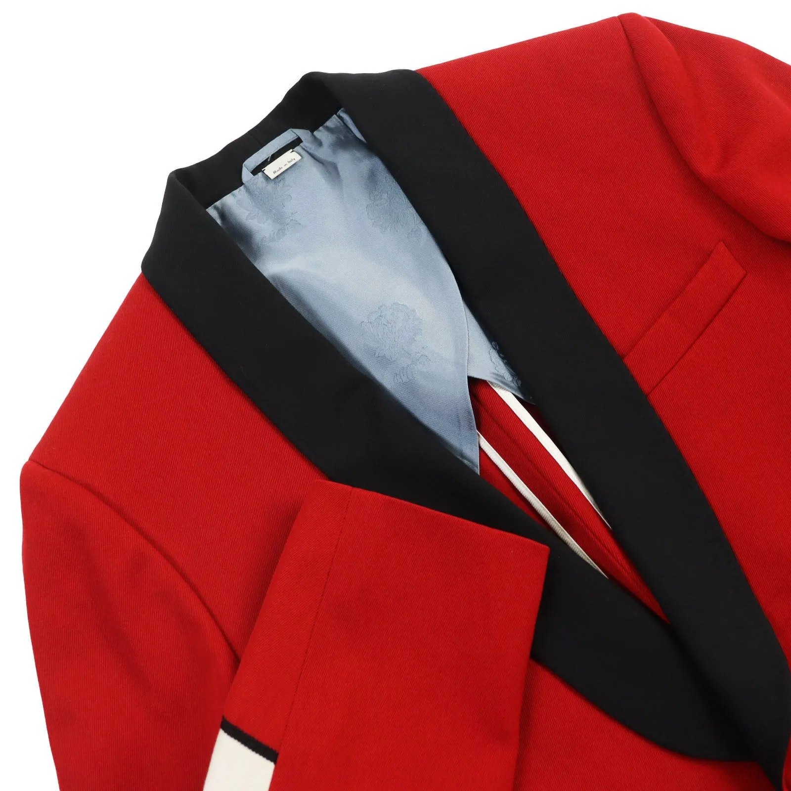 GUCCI tailored jacket 568655 wool Red GUCCI Band shawl lapel single jacket 44