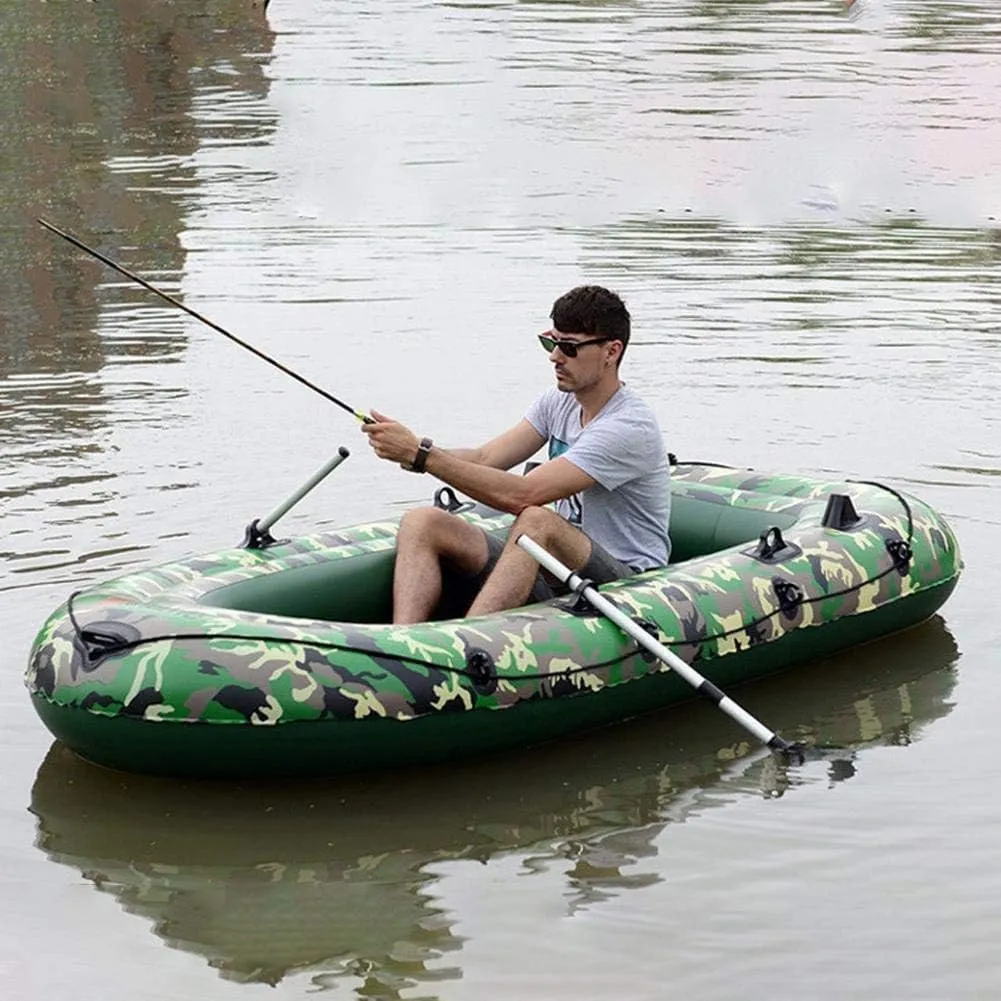 Inflatable Kayak Canoe, Inflatable Boat Set with Paddles Air Pump, PVC Kayak Canoe Boat Set for Drifting,3 People