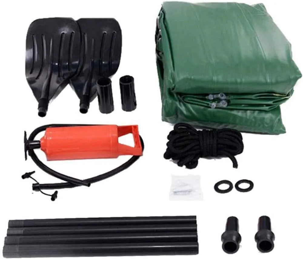 Inflatable Kayak Canoe, Inflatable Boat Set with Paddles Air Pump, PVC Kayak Canoe Boat Set for Drifting,3 People