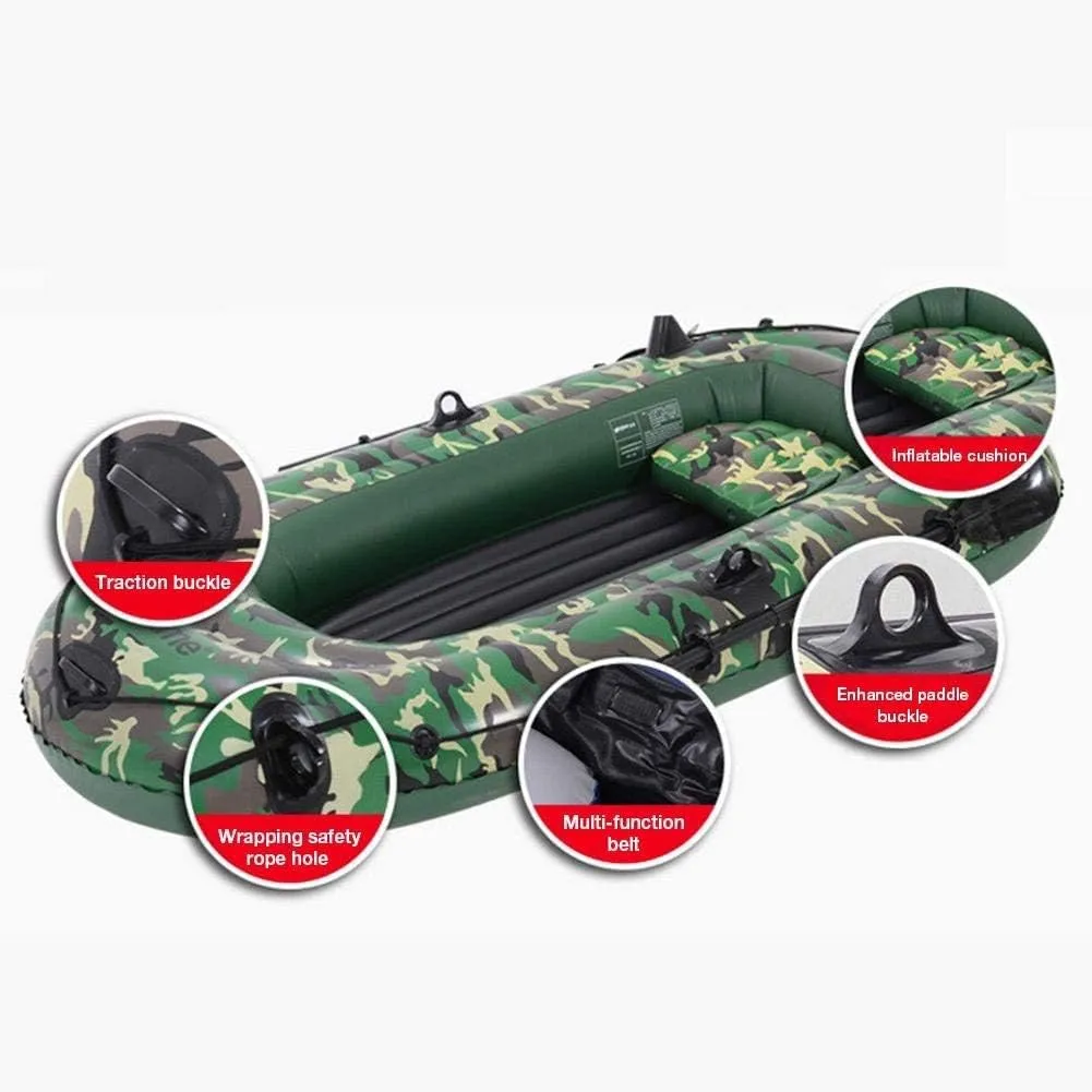 Inflatable Kayak Canoe, Inflatable Boat Set with Paddles Air Pump, PVC Kayak Canoe Boat Set for Drifting,3 People