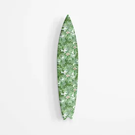 Jungle Green Leaves Acrylic Surfboard Wall Art