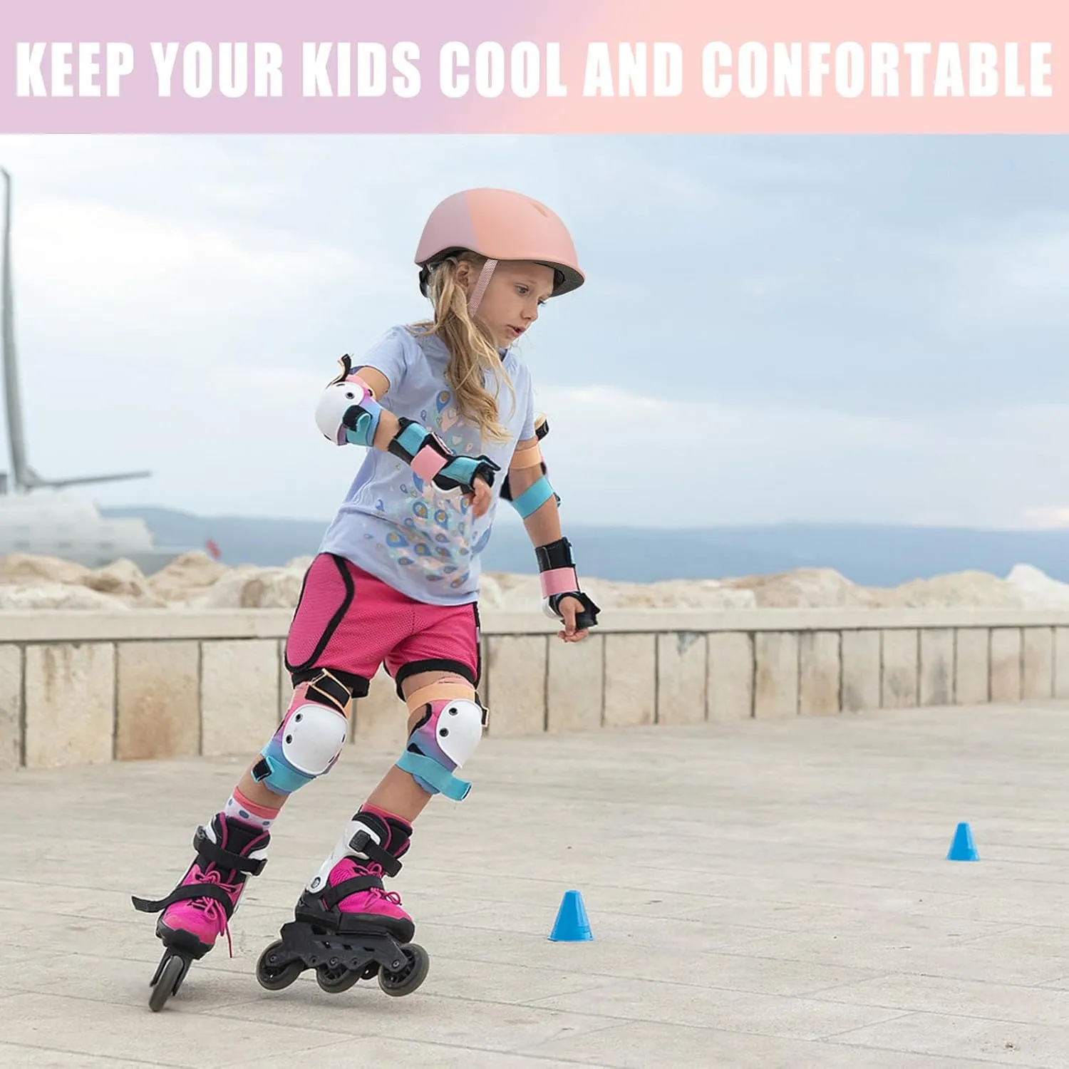 Kids Bike Helmet,Toddler Cyling Helmets for Ages 5-8-9-10-12-14-16Years Youth Boys & Girls,Child Adjustable Multi-Sport Bicycle Skateboard Roller Skate Scooter Balance Skateboarding Helmet