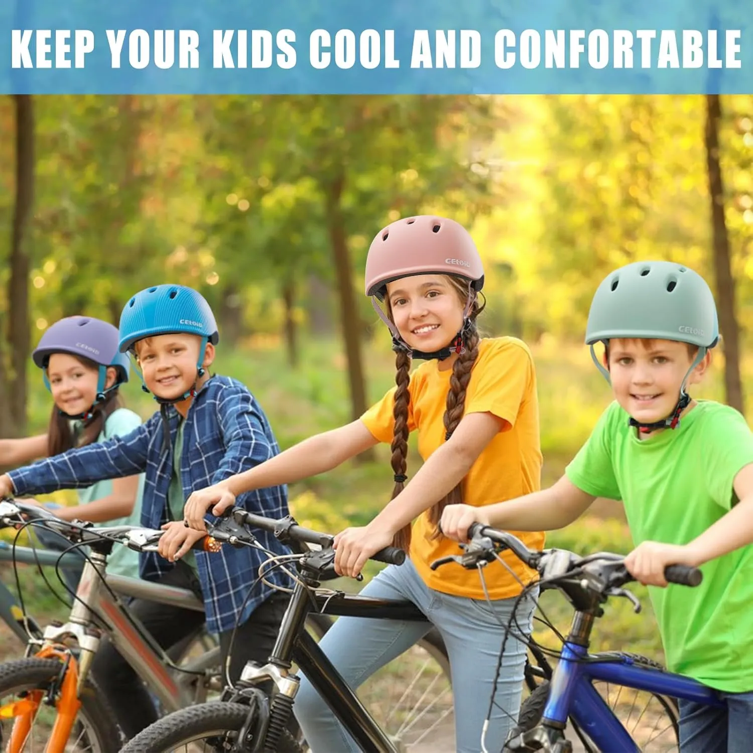 Kids Bike Helmet,Toddler Cyling Helmets for Ages 5-8-9-10-12-14-16Years Youth Boys & Girls,Child Adjustable Multi-Sport Bicycle Skateboard Roller Skate Scooter Balance Skateboarding Helmet
