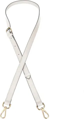 LIVE UP Full Grain Leather Adjustable Replacement Cross Body Purse Shoulder Strap Handbag Bag Wallet, 2/3 Wide(Beige)