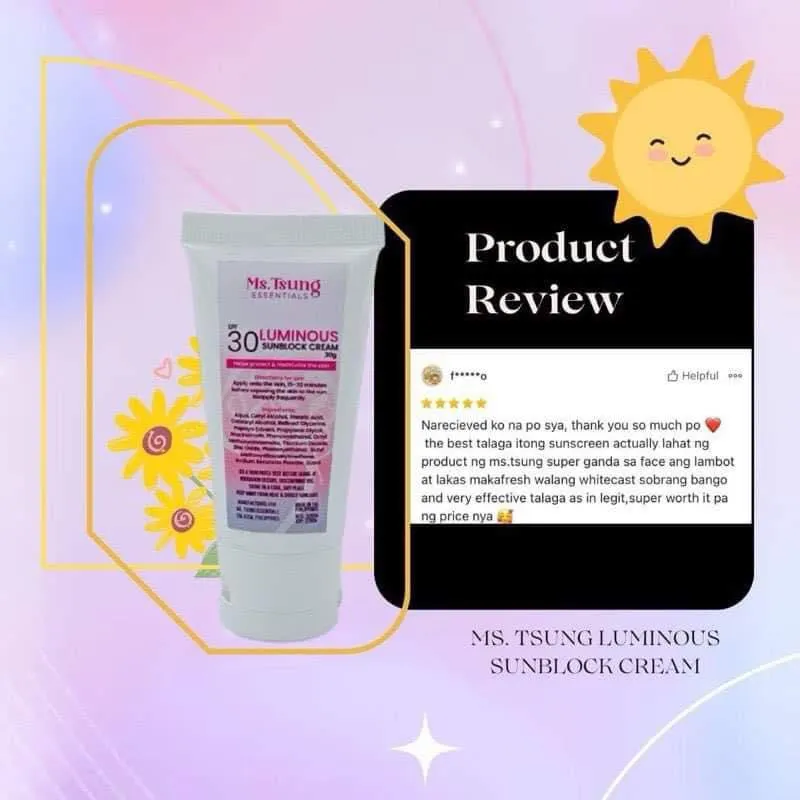 Ms. Tsung Essentials - Luminous Sunblock Cream SPF 30 - 30g