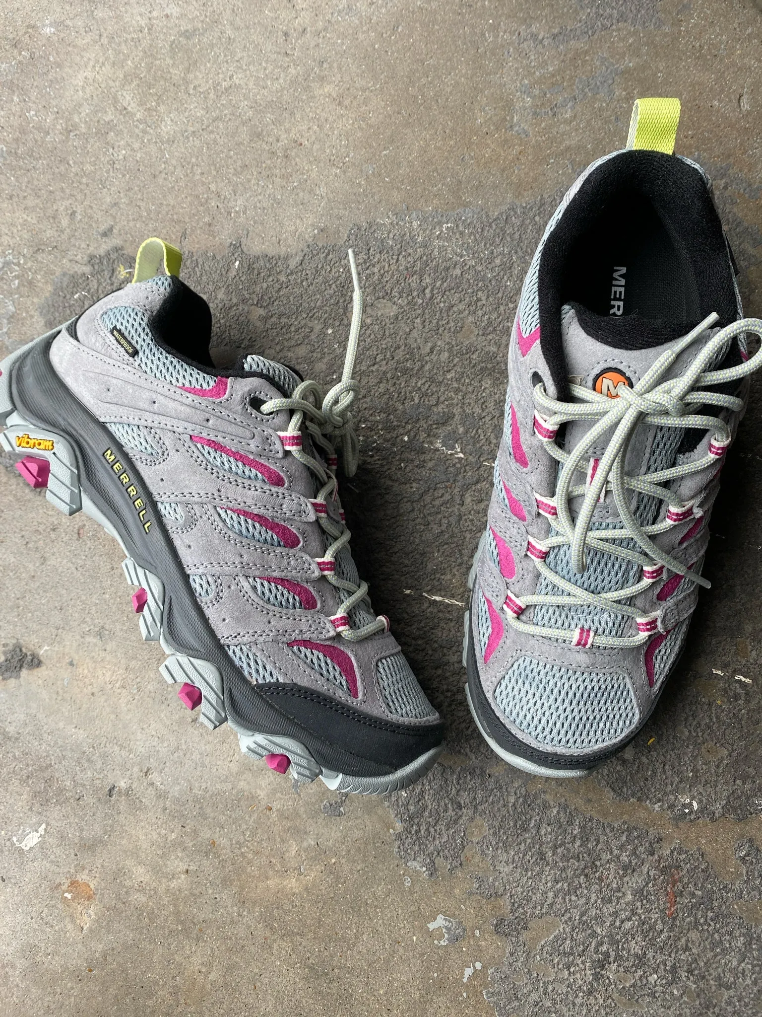 NEW Merrell Size 9 1/2 Gray/Purple Hiking Shoes