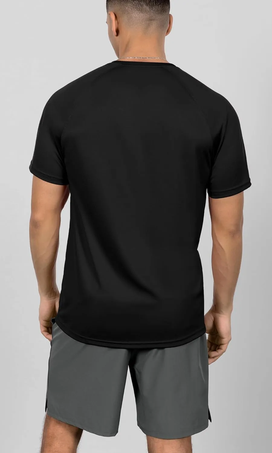 ODODOS Men's Quick Dry Short Sleeve Shirts UPF 50  Sun Protection SPF Athletic Tops Workout T-Shirts