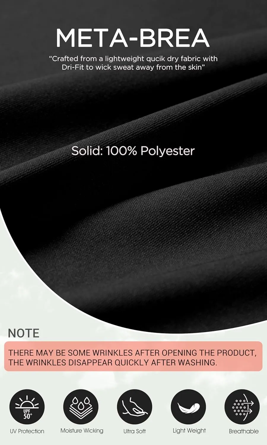 ODODOS Men's Quick Dry Short Sleeve Shirts UPF 50  Sun Protection SPF Athletic Tops Workout T-Shirts