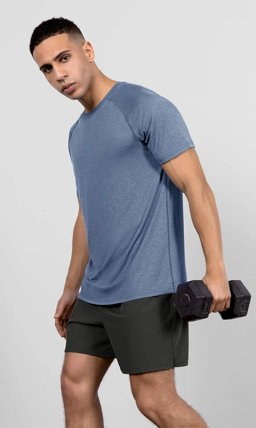 ODODOS Men's Quick Dry Short Sleeve Shirts UPF 50  Sun Protection SPF Athletic Tops Workout T-Shirts