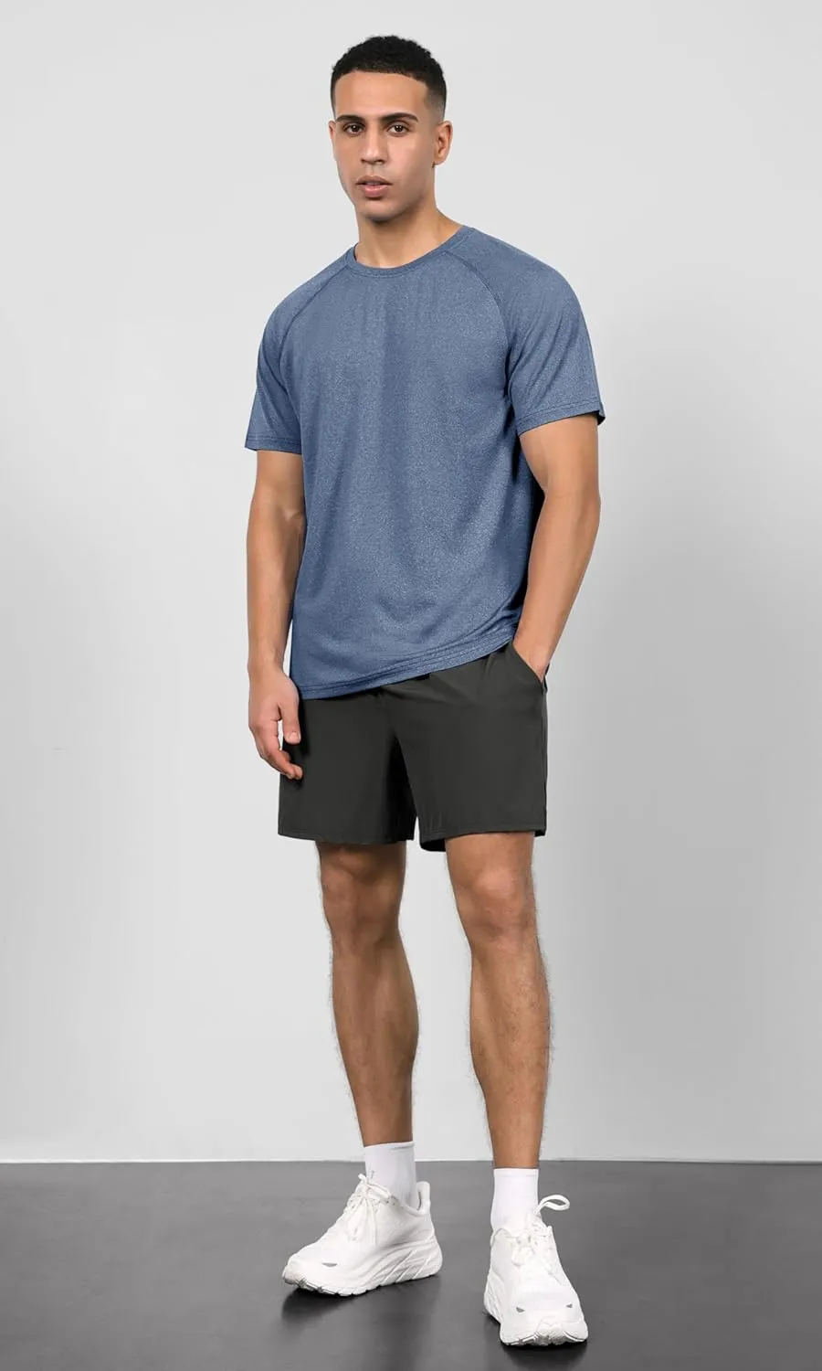 ODODOS Men's Quick Dry Short Sleeve Shirts UPF 50  Sun Protection SPF Athletic Tops Workout T-Shirts