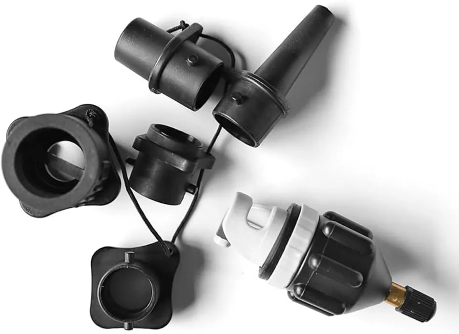 Paddleboard Air Nozzle Kit Multifunctional Inflator Pump Adapter Set Inflatable Boat Air Valve Adapter for Stand Up Paddle Boards Kayaks Surfboards Inflatable Boat Air Mattress