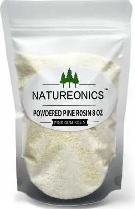 Powdered Pine Gum Rosin 8 Oz, Pine Resin, Pine Resin for Beeswax Wraps, Pine Sap, Crush to Powder, Rosin for Beeswax Wraps, Powdered Rosin, Rosin for Dancers, Base Ball, Gym, Rodeo and DIY Projects.