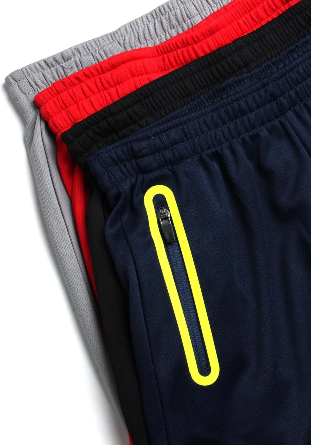Pro Athlete Boys Basketball Shorts - 4 Pack Mesh Athletic Shorts for Boys - Gym Shorts for Workout and Running (Size: 5-16)