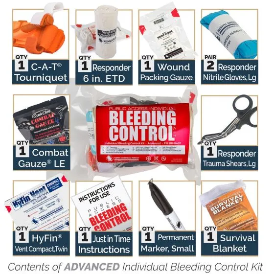 PUBLIC ACCESS BLEEDING CONTROL STATIONS - 8-PACK NYLON