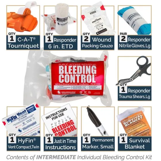 PUBLIC ACCESS BLEEDING CONTROL STATIONS - 8-PACK NYLON