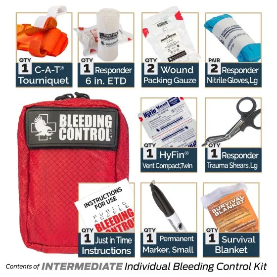 PUBLIC ACCESS BLEEDING CONTROL STATIONS - 8-PACK NYLON