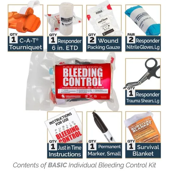 PUBLIC ACCESS BLEEDING CONTROL STATIONS - 8-PACK NYLON